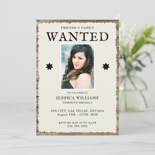 Photo & QR-Code 30th Birthday  Kaart (Staand voorkant)