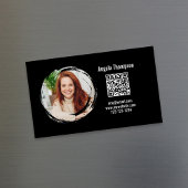 Photo QR Code Black Magnetic  Magnetisch Visitekaartje