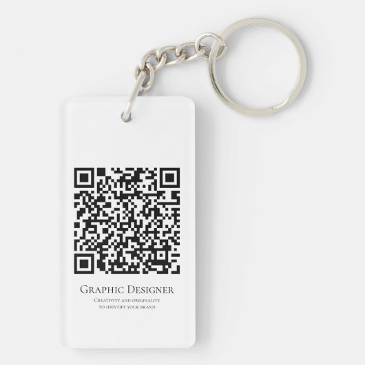Photo QR code Business Company Sleutelhanger (achterkant)
