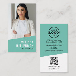 Photo QR Code Company Logo Vertical Visitekaartje