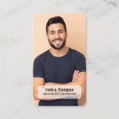 Photo QR Code Modern Connect With Me Business Visitekaartje (Voorkant)