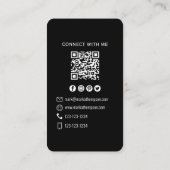 Photo QR Code Modern Connect With Me Business Visitekaartje (Achterkant)