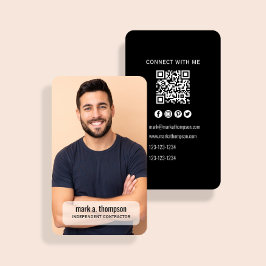 Photo QR Code Modern Connect With Me Business Visitekaartje