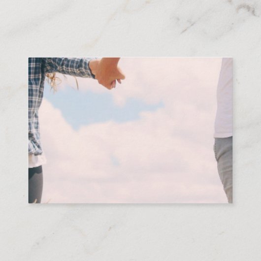 PHOTO QR CODE Wedding Website RSVP - GEGEVENS Informatiekaartje (Achterkant)