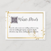 PHOTO QR CODE Wedding Website RSVP - GEGEVENS Informatiekaartje (Voorkant)