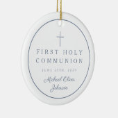Photo Religious Cross Boy First Communion Keramisch Ornament (Rechts)