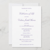 Photo Remembrance Service Dear Ones Purple Shades Kaart (Achterkant)