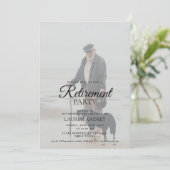 Photo Retirement Celebration Invitation Kaart (Staand voorkant)