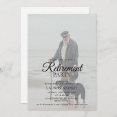 Photo Retirement Celebration Invitation Kaart (Voorkant / Achterkant)
