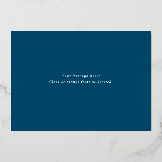 Photo Retro Script Happy Hanukkah Folie Feestdagenkaart (Achterkant)