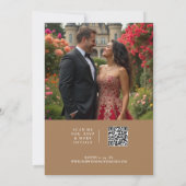 Photo Romantic Winter Nature Frame Wedding Kaart (Achterkant)