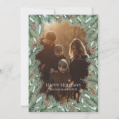 Photo Rustic Pinecone Family Christmas Feestdagenkaart (Voorkant)