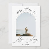 Photo Save the Date Card with Couple Picture (Voorkant)