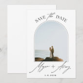 Photo Save the Date Card with Couple Picture (Voorkant / Achterkant)