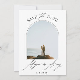 Photo Save the Date Card with Couple Picture