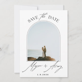 Photo Save the Date Card with Couple Picture