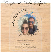 Photo Save the date Clear Acryl Uitnodigingen