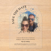 Photo Save the date Clear Acryl Uitnodigingen (Voorkant)