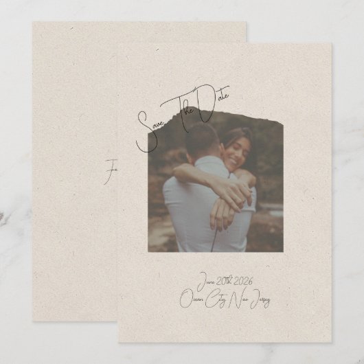 Photo Save The Date  Kaart (Voorkant / Achterkant)