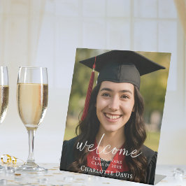 Photo script Graduation Party welcome Reclamebord Met Voetstuk