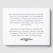 Photo Script In Loving Memory Memorial  Gastenboek (Achterkant)