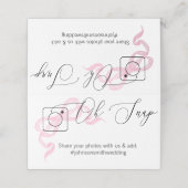 Photo Share Folded table card Pink bow Plaatskaartje (Buitenkant ongevouwen)