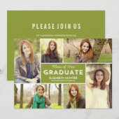 Photo Showcase EDITABLE COLOR Afstuderen Kaart (Voorkant / Achterkant)