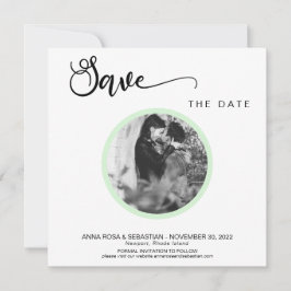 *~* PHOTO Simple Mint Boho Wedding Save the Date