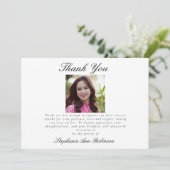 Photo Simple Modern Bereavement Funeral  Bedankkaart (Staand voorkant)