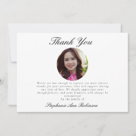 Photo Simple Modern Bereavement Funeral Bedankkaart