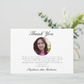 Photo Simple Modern Bereavement Funeral  Bedankkaart (Staand voorkant)