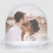 Photo Simple Modern Love Wedding Keepsake Couple Sneeuwbol (Achterkant)