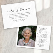 Photo Simple Script-begrafenis Bedankkaart