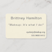 Photo-sjabloon schoonheidsconsultant visitekaartje (Achterkant)