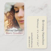 Photo-sjabloon schoonheidsconsultant visitekaartje (Voorkant / Achterkant)