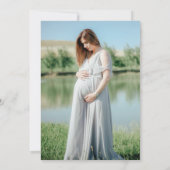 Photo Snowflakes Pine Trees Winter Baby Shower Kaart (Achterkant)