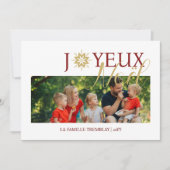 Photo Sophisticated French Exquisite Snowflake  Feestdagenkaart (Voorkant)