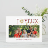 Photo Sophisticated French Exquisite Snowflake  Feestdagenkaart (Staand voorkant)
