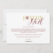 Photo Sophisticated French Exquisite Snowflake  Feestdagenkaart (Achterkant)