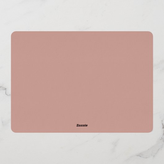 PHOTO Sparkle Merry-Roos met kerstcadeaus Folie Feestdagenkaart (Achterkant)