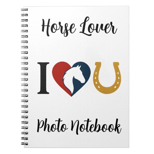 Photo Spiral Bound Notebook for Horse Lovers Notitieboek (Voorkant)