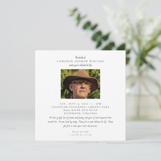  Photo Square Celebration of Life (Staand voorkant)