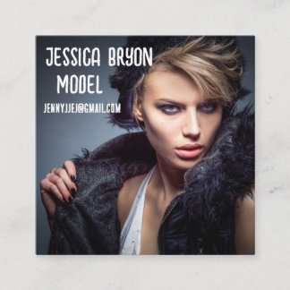 PHOTO square CUSTOM Business Cards Vierkante Visitekaartje