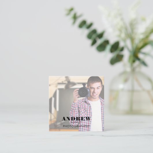 Photo Square-Visitekaartje Vierkante Visitekaartje (Staand voorkant)