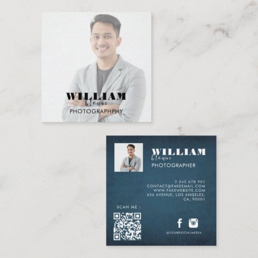 Photo Square-Visitekaartje Vierkante Visitekaartje (Voorkant / Achterkant)