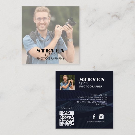 Photo Square-Visitekaartje Vierkante Visitekaartje (Voorkant / Achterkant)