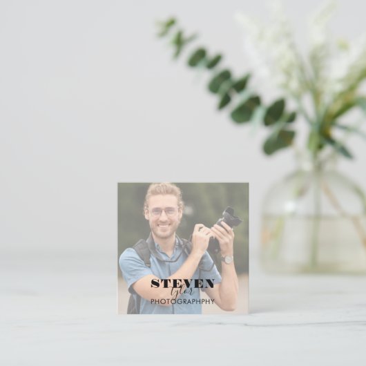 Photo Square-Visitekaartje Vierkante Visitekaartje (Staand voorkant)