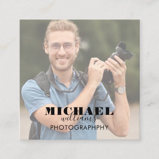 Photo Square-Visitekaartje Vierkante Visitekaartje (Voorkant)