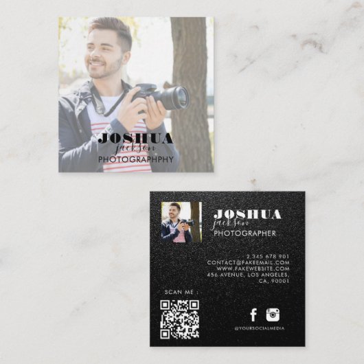 Photo Square-Visitekaartje Vierkante Visitekaartje (Voorkant / Achterkant)