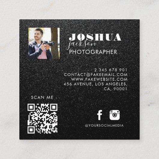 Photo Square-Visitekaartje Vierkante Visitekaartje (Achterkant)